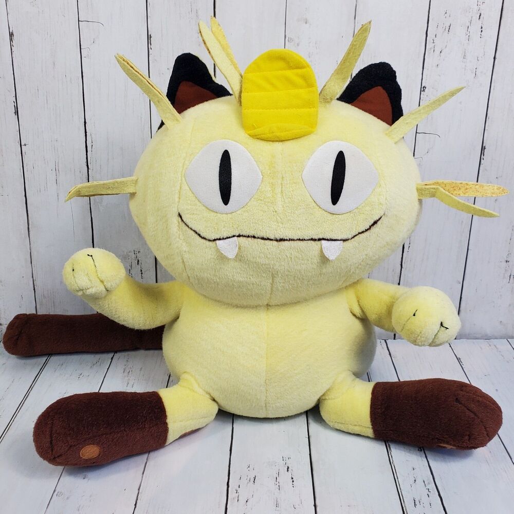 Vintage Pokemon Jumbo Plush Meowth 1999 Nintendo Creatures Game Freak  Hasbro